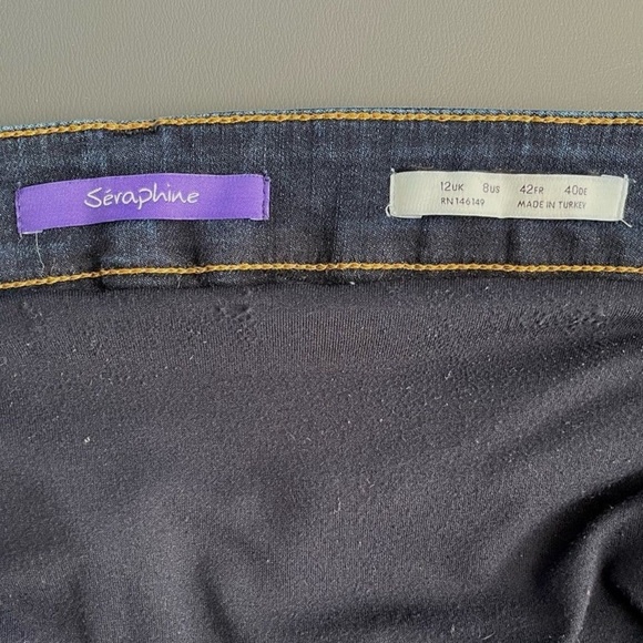 Seraphine Maternity Organic Cotton Indigo Maternity Jeans Size 8 - Picture 7 of 9